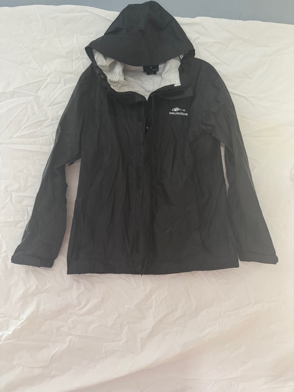 Grindens Men’s Black Lightweight Hooded Rain Jacket